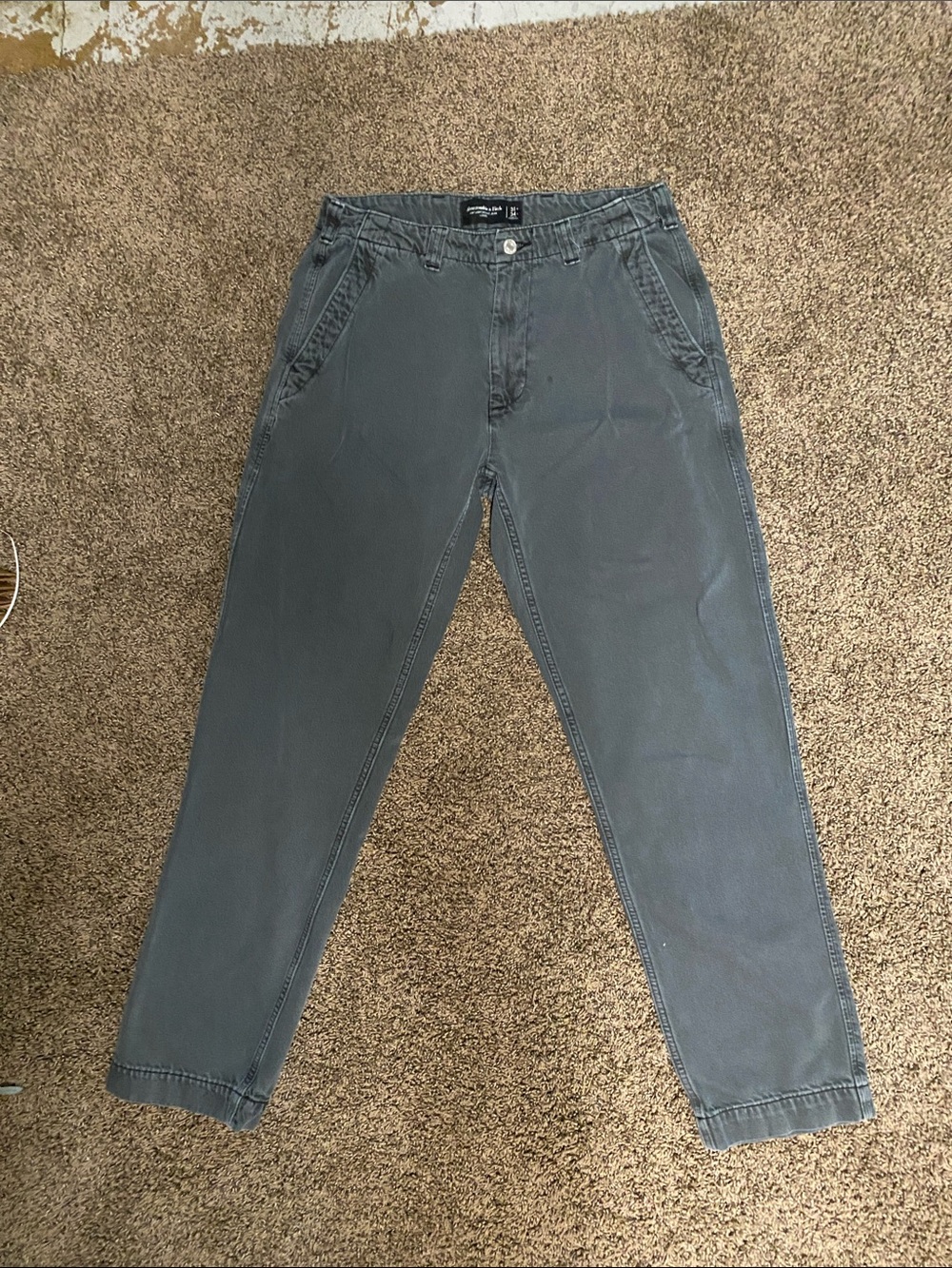 Abercrombie & Fitch Men' Washed Black Casual Pants